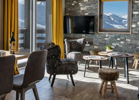 Appartement 75m² 2 chambres + cabine 6 personnes - residence montana lodge à val thorens