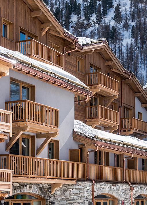 Vue extérieure du chalet Skadi à Val d'Isère