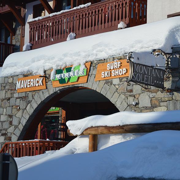 Ski shop Maverick à Val Thorens dans la résidence Montana Soleil