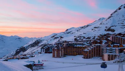 Couché de soleil de la station de Val Thorens