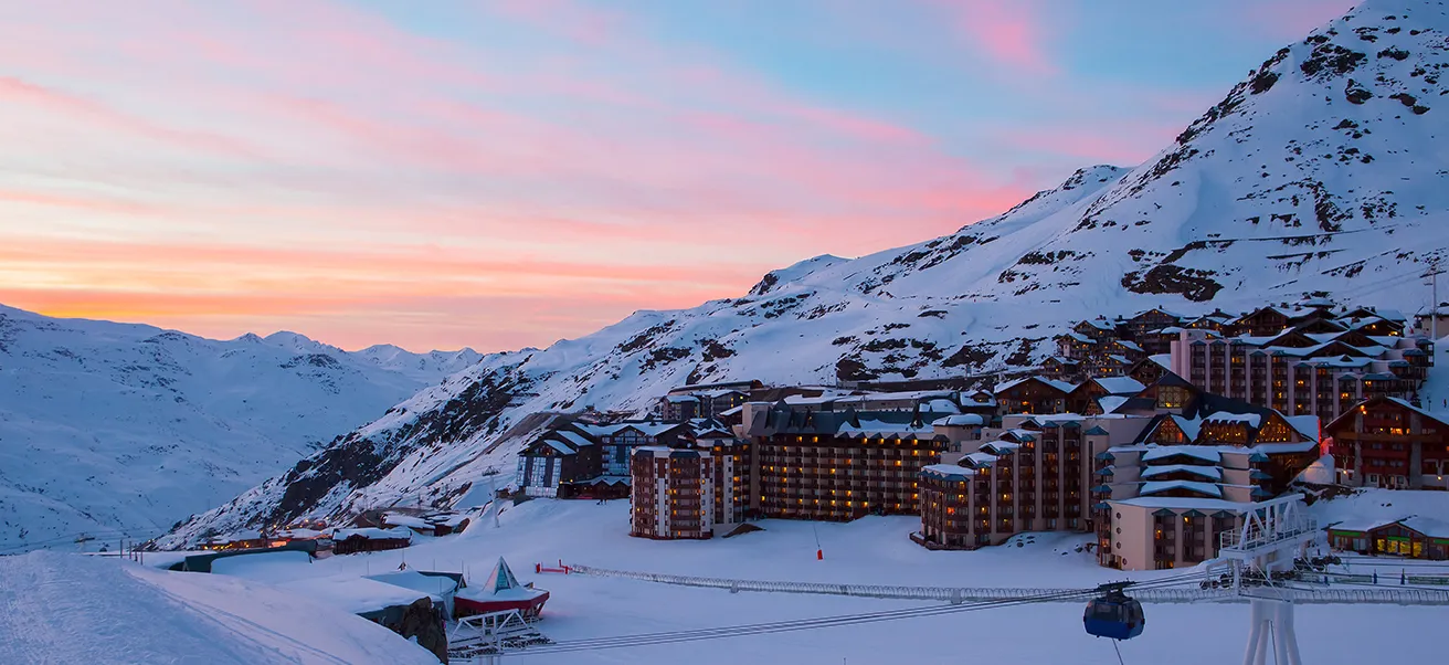Couché de soleil de la station de Val Thorens